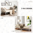 Day Beds, Alexis Twin Size Metal Day Bed - White - Seasonal Overstock