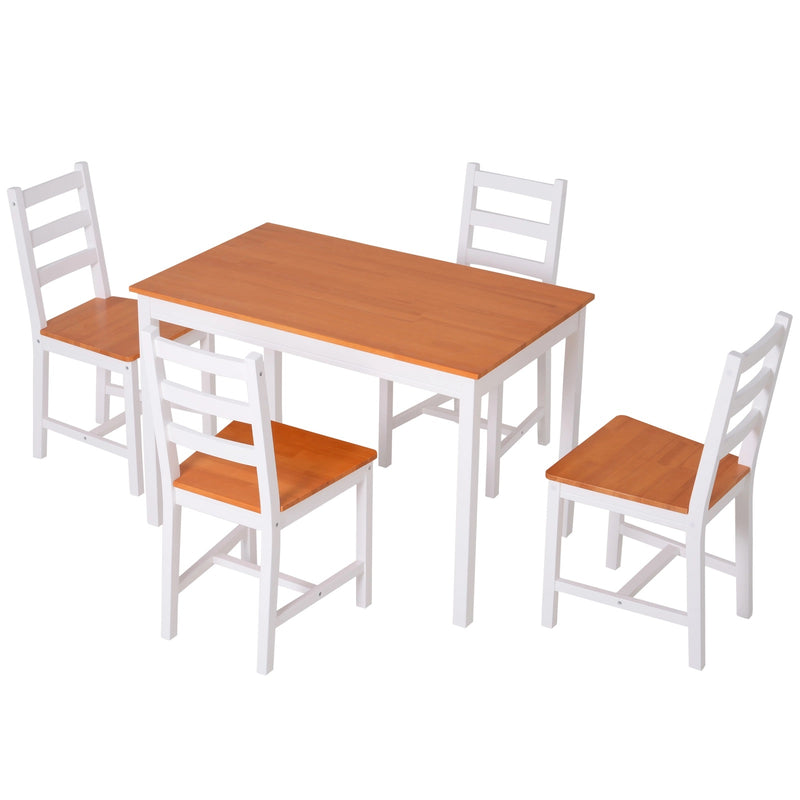 Esther 5pc White Small Space Dining Set - Seasonal Overstock