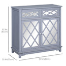 Galadriel 32" Grey 2-Door Side Bar Accent Cabinet - Seasonal Overstock