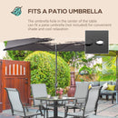 Kaira 5pc Outdoor Patio Table and Swivel Chair Set - Grey - Seasonal Overstock
