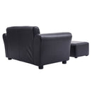 Kids Furniture, Kids Casa Kid Sized Sofa and Ottoman Set - Black - Seasonal Overstock