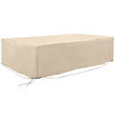 Large Waterproof Outdoor Furniture UV Protective Cover 96.5" x 65.7" x 26.4" - Beige - Seasonal Overstock