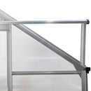 8' x 4' Lean-To Aluminum Frame Walk-In Greenhouse with Polycarbonate Panels, Sliding Door - Silver