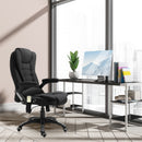Maverick Luxury Executive Chair with Vibration Massage and Reclining - Black Fabric - Seasonal Overstock