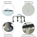 Phaedra 10' x 10' Aluminum Cream White Gazebo - Seasonal Overstock