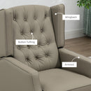 Accent Chairs, Richard Faux Leather Wing Back Button Tufted Arm Chair - Khaki - Seasonal Overstock