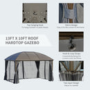 Sharan 10' x 13' Hard Top Patio Gazebo - Seasonal Overstock