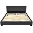 Seville Queen Size Grey Upholstered Platform Bed - Seasonal Overstock