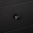 Yuna Computer Desk with Drawers, Shelves & Keyboard Tray - Black - Seasonal Overstock