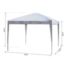 Canopy Tents, 10' x 10' Easy Pop-Up Canopy Tent - White - Seasonal Overstock