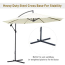 Patio Umbrellas, 10' Deluxe Cantilever Patio Umbrella - Beige - Seasonal Overstock