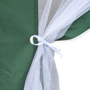 13ft Hexagonal Portable Party Gazebo with Mesh Walls - Green - Seasonal Overstock