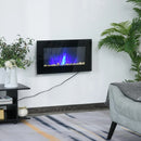 Fireplaces, 29" Wall Mounted Electric Fireplace with 7 Colours and 1500W Heater - Seasonal Overstock