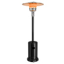 50,000 BTU Outdoor Standing Propane Patio Heater with Wheels - Black - Seasonal Overstock