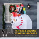 Christmas Decorations, 7ft Inflatable Polar Bear & Two Penguins - Seasonal Overstock