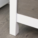 Arya 3 Drawer Multi Tone Farmhouse Bedside Night Table - Seasonal Overstock