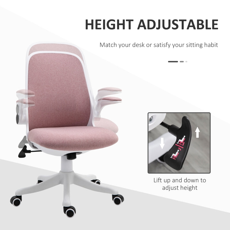 Aurora Modern Pink Swivel Office Chair - Seasonal Overstock