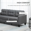 Sofas, Carmen 77" Grey Upholstered Reversible Sectional Sofa - Seasonal Overstock