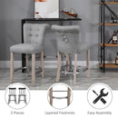 Colson 26" Grey Counter Bar Stool (2 Pack) - Seasonal Overstock