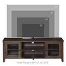 TV Stand, Dallas TV Stand Entertainment Unit for TVs up to 60" - Coffee Brown - Seasonal Overstock
