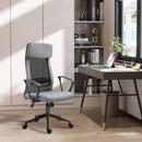 Everett High Back Grey Office Chair with Mesh Back - Seasonal Overstock