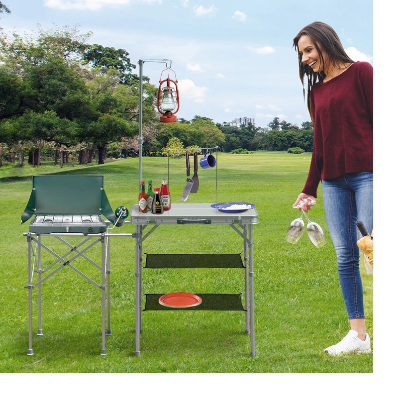 Folding Camping Table with Easy-Go Carry Case - Seasonal Overstock