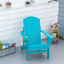 Linkin Wood Adirondack Chair in Turquoise - Seasonal Overstock