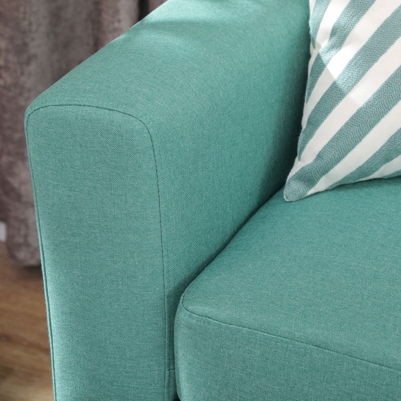 Oakwood 76" Green Modern Upholstered Sofa - Seasonal Overstock