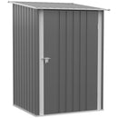 3.3' x 3.4' Lockable Lean-to Steel Storage Shed - Light Grey - Seasonal Overstock