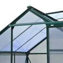 Greenhouses, 6.2' x 6.3' Walk-In Greenhouse with Aluminum Frame, Polycarbonate Panels, Sliding Door - Green - Seasonal Overstock