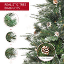 Christmas Trees, 6ft Artificial Pine Christmas tree with Pine Cones & Snow - Seasonal Overstock