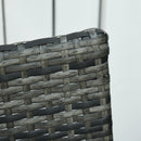 Patio Furniture, Ricardo 3pc Rattan Wicker Chair and Table Set - Grey - Seasonal Overstock