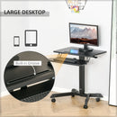 Clydsdale Standing and Sitting Adjustable Height Rolling Desk - Seasonal Overstock