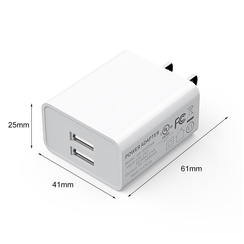 5pk Dual USB 3.0 Charger Phone Charging Adapter - Seasonal Overstock