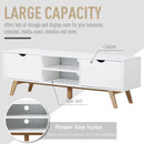 Leona 65" White Modern TV Stand - Seasonal Overstock