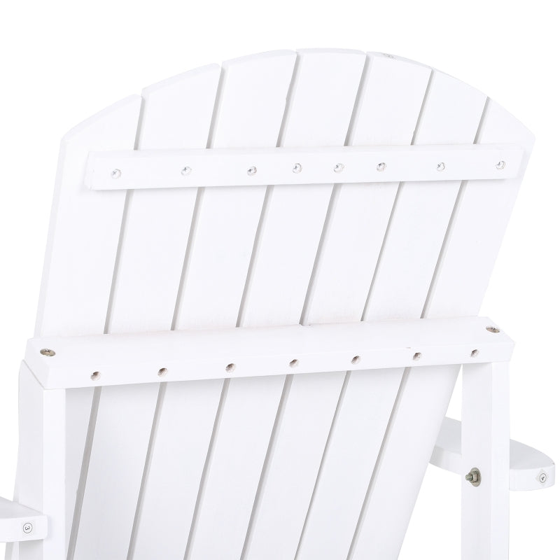 Linkin Wood Adirondack Chair in White - Seasonal Overstock