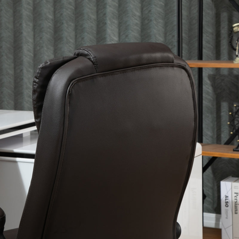 Maxwell Faux Leather Executive Office Chair - Brown - Seasonal Overstock