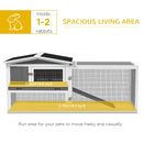 Rabbit Hutches, Pleasant Patch Rabbit Hutch 61" x 23" x 27" - Light Grey - Seasonal Overstock