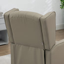 Accent Chairs, Richard Faux Leather Wing Back Button Tufted Arm Chair - Khaki - Seasonal Overstock