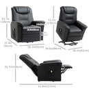 Tanner Black Faux Leather Powered Lift Chair Recliner - Seasonal Overstock