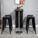 Barstools, Ruttleford Black Barstools 30in (Set of 4) - Seasonal Overstock