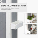 52" x 20" Grey Wood Garden Storage Shed with Shelves - Seasonal Overstock