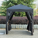 Canopy Tents, 6.6' x 6.6' Pop-Up Canopy Tent Black - Seasonal Overstock