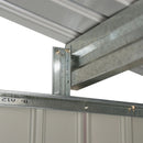 Storage Sheds, 7' x 4' Steel Outdoor Storage Shed - Grey - Seasonal Overstock