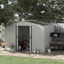 9' x 6.4' Outdoor Storage Shed - Silver Grey - Seasonal Overstock