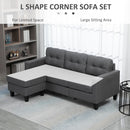 Sofas, Carmen 77" Grey Upholstered Reversible Sectional Sofa - Seasonal Overstock