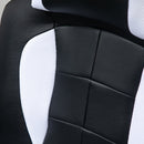 Flyta Ergonomic Executive Faux Leather White & Black Office Gaming Chair - Seasonal Overstock