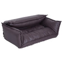 Kids Furniture, Mitchell Folding Mini Loveseat in Brown - Seasonal Overstock