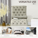 Chaise Lounge, Valencia Button Tufted Chaise Lounge Chair - Beige - Seasonal Overstock