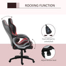 Vega Diamond Stitch Faux Leather Office Gaming Chair - Red - Seasonal Overstock